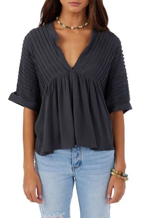 O'Neill Kendal Pintuck Pleat Top in Slate at Nordstrom, Size Large