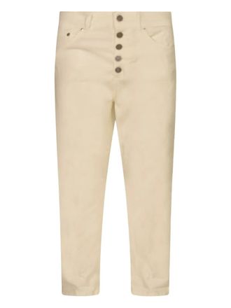 Dondup logo-patch trousers - Neutrals