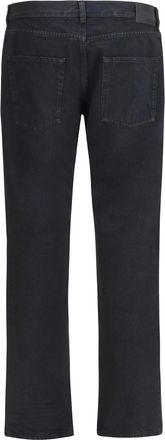 Saint Laurent Mens Slim Fit Denim Jeans Black Sand Cotton