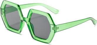 Generic Large Frame Outdoor Men Beach Women Sun Glasses(Green)