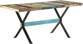 vidaXL Vidaxl - Dining Table 160x80x76 cm Solid Reclaimed Wood