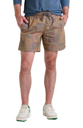 Toad & Co Mens Boundless Pull-On Short in Kelp Patchwork Print at Nordstrom, Size Xx-Large