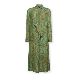 Elena Miro Midi Kleedjes - Dames - Casual kleedjes - Groen - M - Kleedjes
