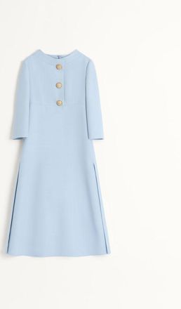 Valentino Abito Midi In Crepe Couture Donna PASTEL GREY 36
