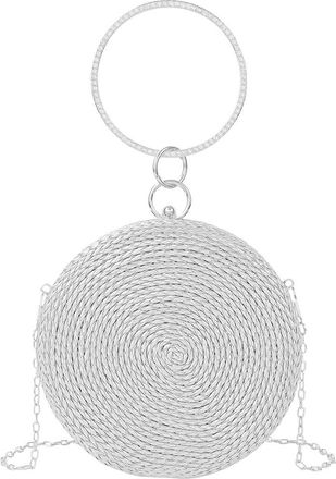 Tiffany & Fred Tiffany And Fred Paris Round Woven Metallic Clutch