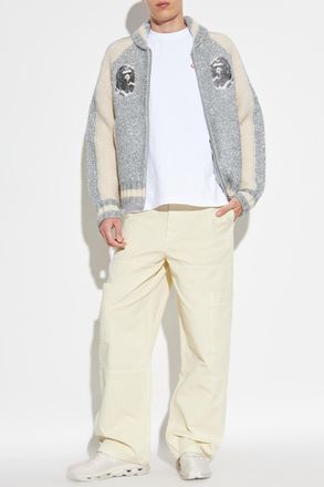 Off-white Trousers With Pockets, Mens, Cream