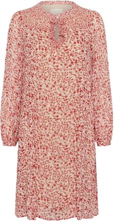 Part Two Rode Mini Vervaagde Bloem Jurk - Dames - Korte kleedjes - Veelkleurig - 2XL - Kleedjes