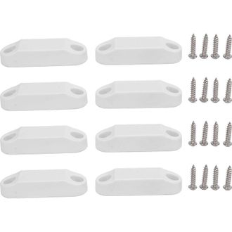 OEM Juego De 4 Pares De Cierres Magn&eacute;ticos Y Soportes Para Puertas De Autocaravanas, Resistentes A La Intemperie, Para Caravanas, Color Blanco