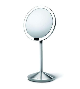 Simplehuman Espejo Cosm&eacute;tico Para Viajes Con Iluminaci&oacute;n Led, Acero Inoxidable St3004