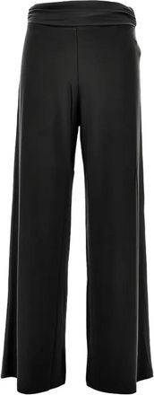 Emporio Armani Draped Track Pants - Dames - Wijde Broeken - Zwart - M - Broeken