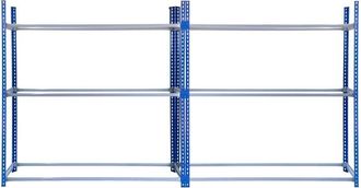 MonsterShop 2 x T-Rax Tyre Racking Bay in Blue