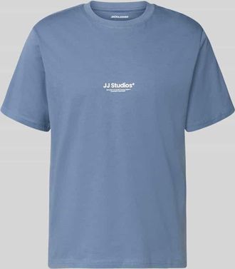 Jack & Jones Jack & Jones T-Shirt mit Logo und Rundhalsausschnitt in Jeansblau, Gr&ouml;&szlig;e XXL