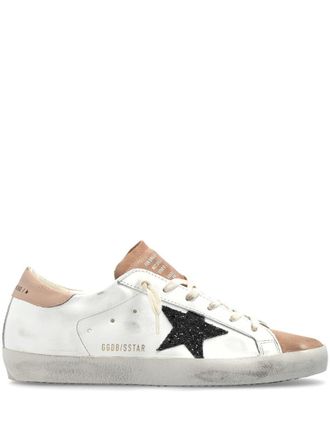 Golden Goose Super Star Leather Upper Glitter Star Leather Heel Suede Toe Shoes