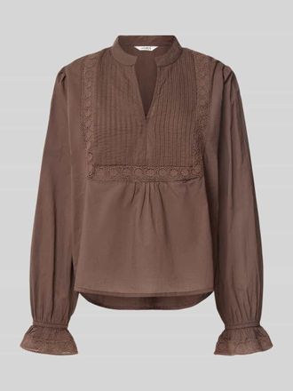Mbym mbyM Bluse mit H&auml;kelspitze Modell Tamya in Mittelbraun, Gr&ouml;&szlig;e XL