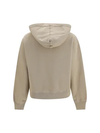 Isabel Marant Womens Salmy Logo Hoodie Sand Cotton; Polyester Sweatshirts Sweater