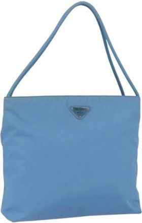 Prada Pre-owned Shoulder Bags, female, Blue, Size: ONE SIZE Pre-owned Vintage Nylon Shoulder Bag