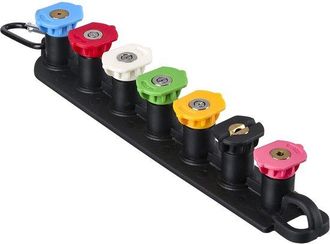 OEM Juego De Boquillas Para M&aacute;quina De Chorro De Arena, Incluye Soporte Para Boquillas, 7 Boquillas, Conector R&aacute;pido De 1/4 De Pulgada, 4000 Psi