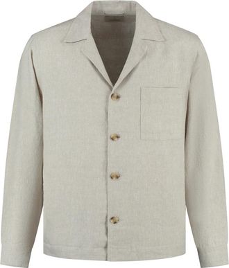 Dstrezzed Overshirt - Heren - Casual Overhemden - Beige - M - Overhemden