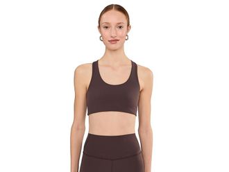 SPLITS59 Sara Airweight Bra Womens Lingerie Dark Chocolate : LG, Spandex/Nylon