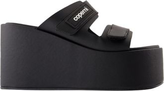 Coperni Patch Wedge Sandals - Coperni - Synthetic - Black