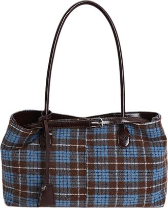 Generic Kexpery Womens Checkered Wool Crossbody Bag Versatile Shoulder Bag for Travel Shopping and Daily Use