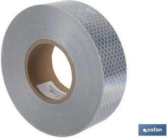 cofan Rollo Retroreflectante Continuo - 50m Blanco, Cinta Adhesiva Reflectante V23 Destinada Para El Marcaje De Contorno De Veh&iacute;culos Pesados Como Camiones 