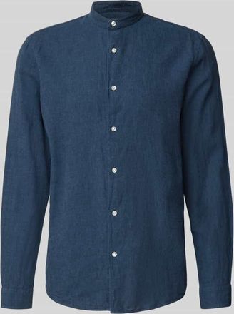Mc Neal Regular Fit Freizeithemd aus Leinen-Baumwoll-Mix in Rauchblau, Gr&ouml;&szlig;e XXXL