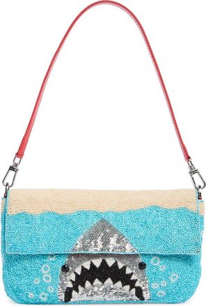 Staud Timmy Beaded Shoulder Bag in Great White at Nordstrom