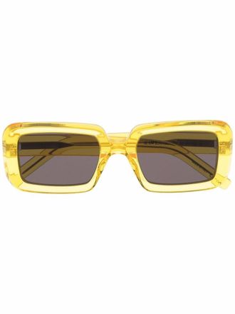 Saint Laurent Eyewear Zonnebril met vierkant montuur - Geel