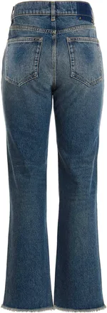 Golden Goose Womens Blue Cotton Flared Jeans Clothing