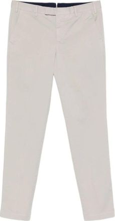 Pantaloni Torino Recht model broek met riemlussen - Heren - Nette broeken - Grijs - L - Leer - Broeken