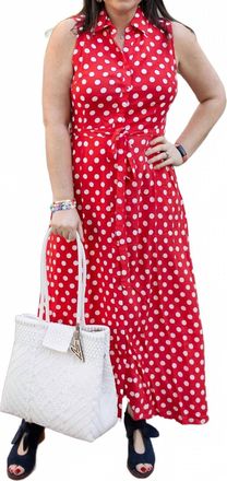 Compa&ntilde;&iacute;afant&aacute;stica Polka Dot Dress In White & Red