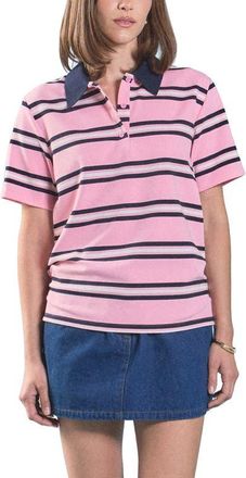 English Factory Stripe Polo Shirt in Pink Multi at Nordstrom, Size X-Large