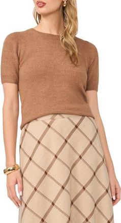 Vince Camuto Short Puff Sleeve Sweater in Cocoa at Nordstrom, Size X-Small
