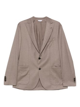Boglioli button herringbone jacket - men - Fabric - 48 - Neutrals