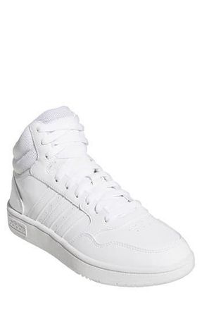 adidas Hoop 3.0 Mid Classic Sneaker in White/White/Dash Grey at Nordstrom Rack, Size 7.5
