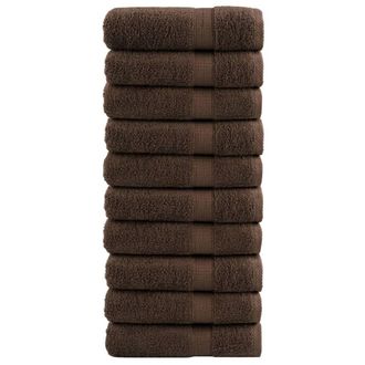 Berkfield Home Premium Shower Towels SOLUND 10pcs Brown 70x140cm 600gsm