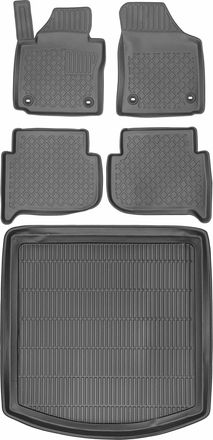 OEM Juego De Alfombrillas Para Coche Y Maletero Para Volkswagen Touran Minivan (2003-2010)