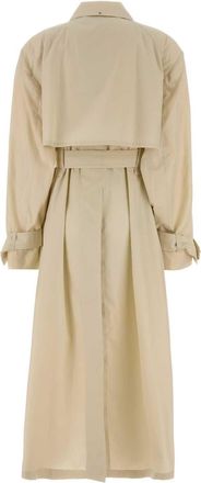 Sportmax Womens Sand Cupro Blend Zavorra Trench Coat Vaniglia