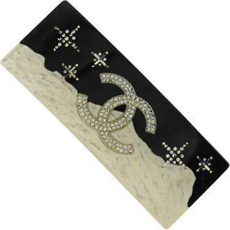 Chanel Pre-owned Fabric hair-accessories - Dames - Vintage Accessoires - Zwart - ONE Size - Vintage