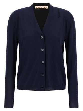 Marni Multicolor Virgin Wool Womens Cardigan
