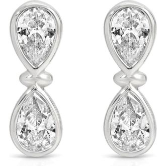 Ettika Infinity Crystal Drop Earrings in Silver at Nordstrom