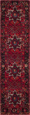 Safavieh Alfombra transicional de polipropileno rojo/multicolor, 69 x 183 cm