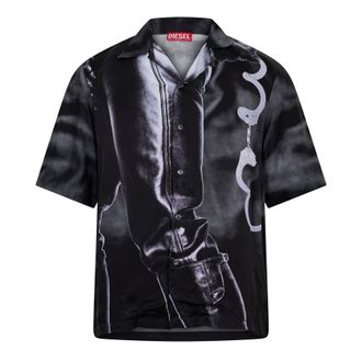 Diesel Mens Mec 23 Camicia in Black - Size X-Small