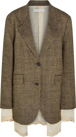Our Legacy Drip Layered Linen and Silk-blend Blazer - Brown - 40 (UK12 / M)
