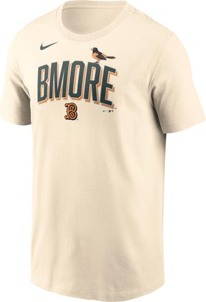 Nike Baltimore Orioles City Connect Wordmark Nike Mens MLB T-Shirt in Brown | N19915AOLE-APT