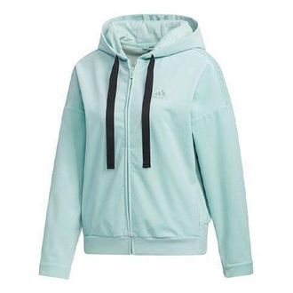 adidas (WMNS) adidas Style Velor Jackets Asia Sizing Blue GM1466