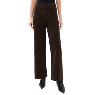 Nili Lotan Womens Megan Corduroy Pant In Chocolate Brown