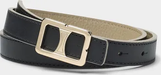 Maison Boinet Womens Reversible minimalist slim leather belt