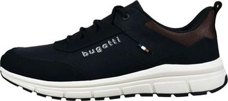 Bugatti Sneakers met logoprint en meshpanelen - Heren - Sneakers - Zwart - 45 EU - Schoenen